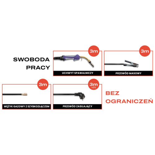 Spawarka Spartus XPro MIG 260 Dual Pulse - zestaw | XPROMIG260DP-PAK-24-3