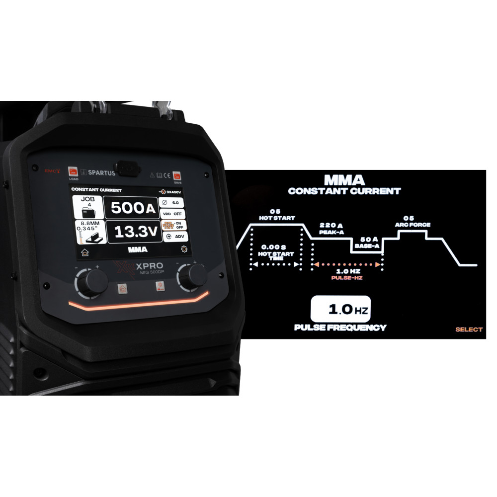 Spawarka Spartus XPro MIG 500 Dual Pulse - zestaw | XPROMIG500DP-PAK-501-3