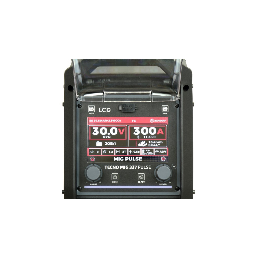 Spawarka Ideal Tecnomig 337 Pulse LCD Black Series 4x4 - zestaw | TMIG337PV2