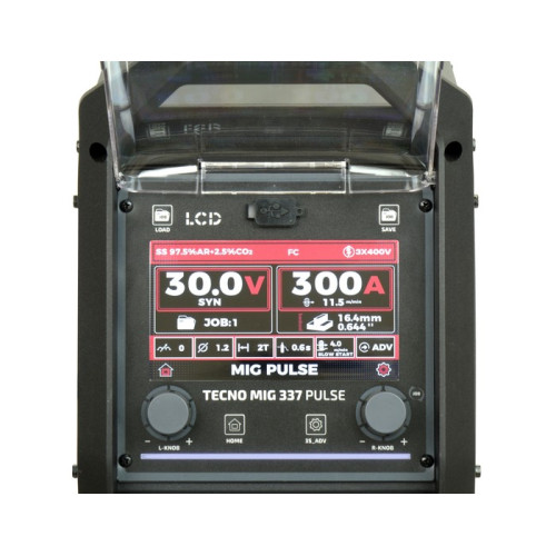 Spawarka Ideal Tecnomig 337 Pulse LCD Black Series 4x4 - zestaw | TMIG337PV2