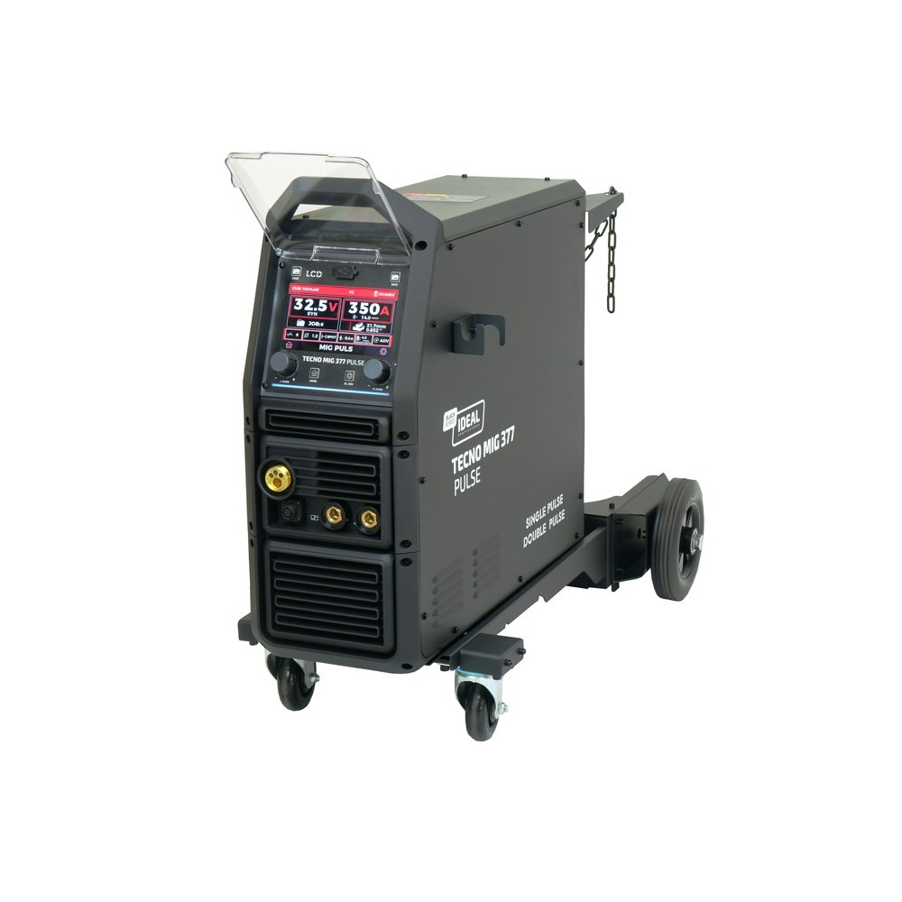 Spawarka Ideal Tecnomig 377 Pulse LCD Black Series 4x4 - zestaw |  TMIG377PT
