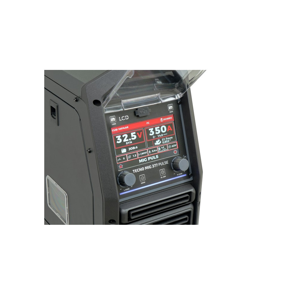 Spawarka Ideal Tecnomig 377 Pulse LCD Black Series 4x4 - zestaw |  TMIG377PT