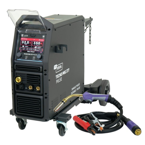 Spawarka Ideal Tecnomig 377 Pulse LCD Black Series 4x4 - zestaw |  TMIG377PT