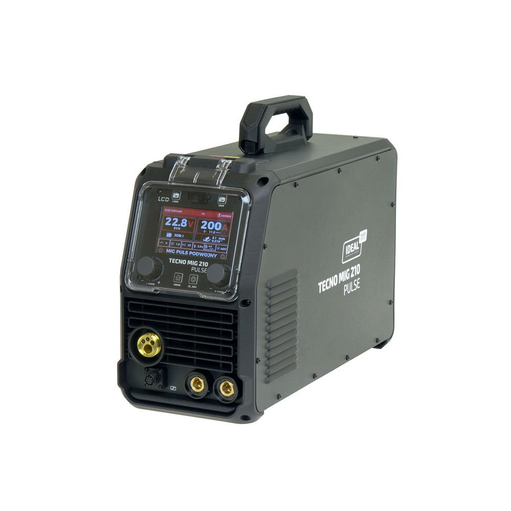 Spawarka Ideal Tecnomig 210 Pulse LCD Black Series 4x4 - zestaw | TMIG210PV2