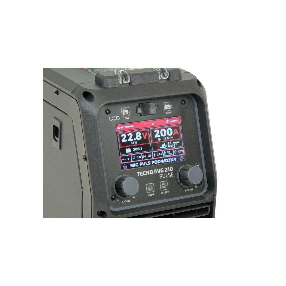 Spawarka Ideal Tecnomig 210 Pulse LCD Black Series 4x4 - zestaw | TMIG210PV2