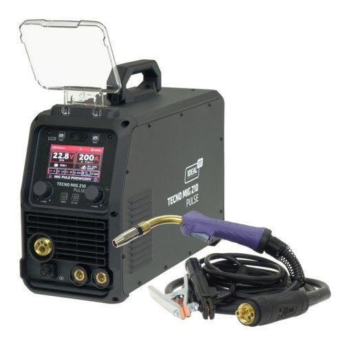 Spawarka Ideal Tecnomig 210 Pulse LCD Black Series 4x4 - zestaw | TMIG210PV2