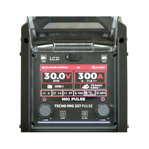Spawarka Ideal Tecnomig 337 Pulse LCD Black Series 4x4 - zestaw | TMIG337PV2