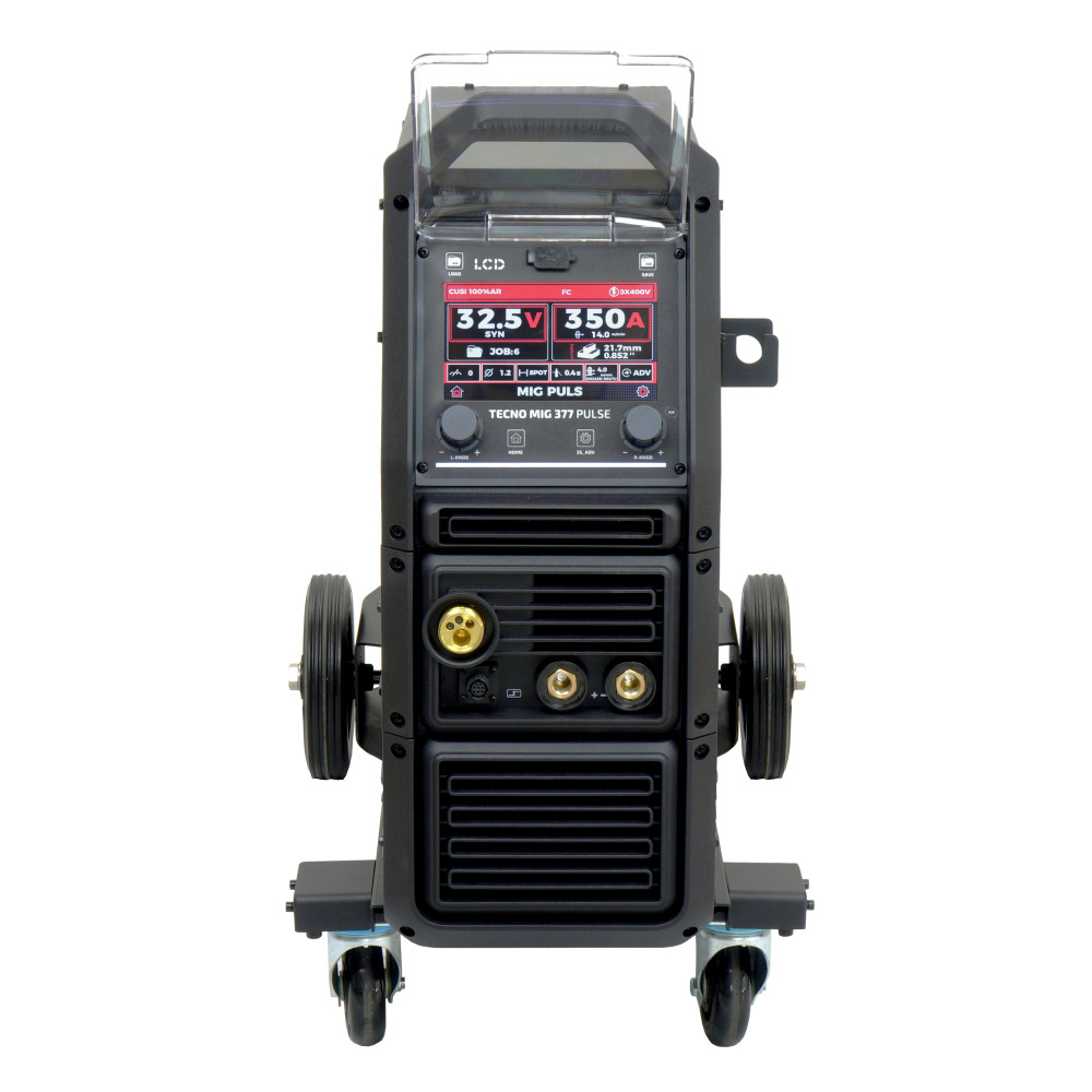 Spawarka Ideal Tecnomig 377 Pulse LCD Black Series 4x4 - zestaw |  TMIG377PT