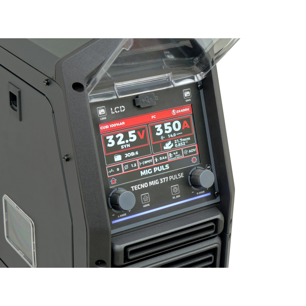 Spawarka Ideal Tecnomig 377 Pulse LCD Black Series 4x4 - zestaw |  TMIG377PT