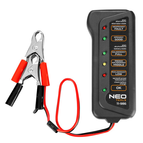 Tester akumulatorów 12 V i ładowania LED Neo Tools - 11-986 - NEO Tools - 1