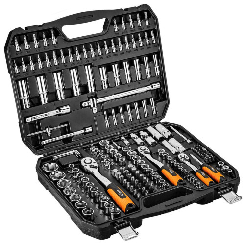 Zestaw kluczy nasadowych 1/2" 3/8" 1/4" 182 el. Neo Tools - 08-680 - NEO Tools - 1