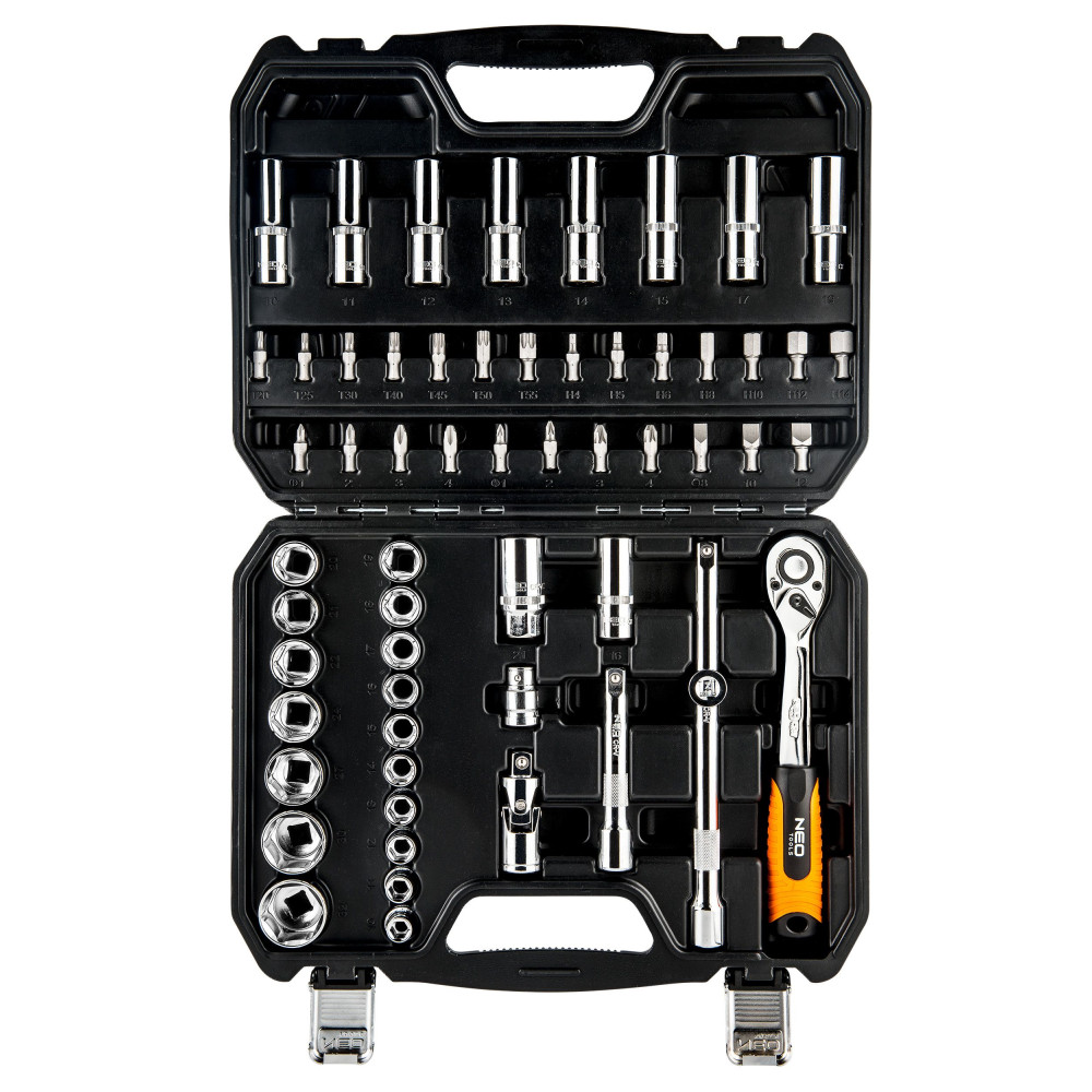 Zestaw kluczy nasadowych 1/2" 58 el. Neo Tools - 08-663 - NEO Tools - 2
