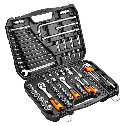 Zestaw kluczy nasadowych 1/2" 3/8" 1/4" 126 el. Neo Tools - 08-667 - NEO Tools - 1