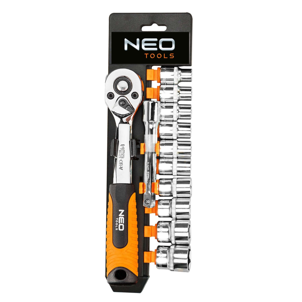Zestaw kluczy nasadowych 3/8 " CrV 12 el. Neo Tools - 08-653 - NEO Tools - 1