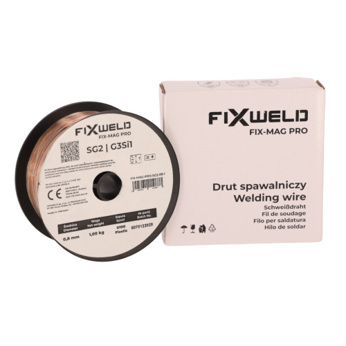 Drut spawalniczy FIX-MAG PRO SG2 G3Si1 fi 0,8 mm / 1 kg / FIXWELD | FIX-MAG-PRO-SG2-08-1