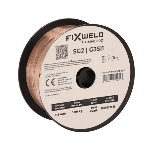 Drut spawalniczy FIX-MAG PRO SG2 G3Si1 fi 0,8 mm / 1 kg / FIXWELD | FIX-MAG-PRO-SG2-08-1