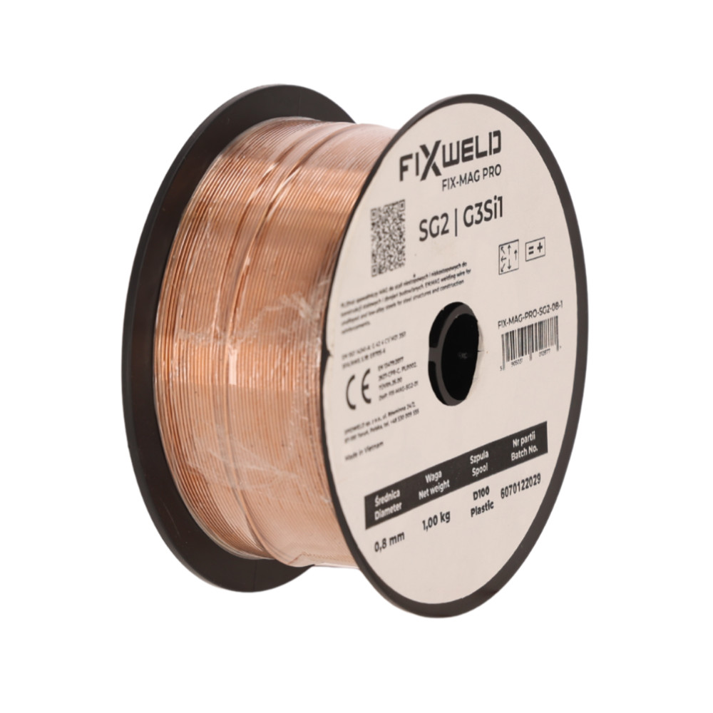 Drut spawalniczy FIX-MAG PRO SG2 G3Si1 fi 0,8 mm / 1 kg / FIXWELD | FIX-MAG-PRO-SG2-08-1