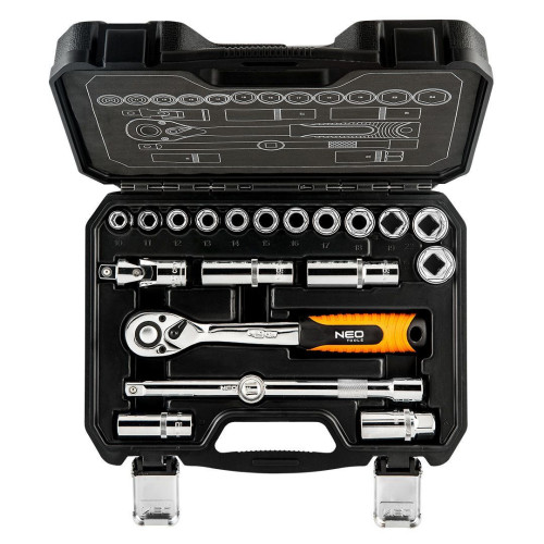 Zestaw kluczy nasadowych 1/2" 20 el. Neo Tools - 08-661 - NEO Tools - 1 2