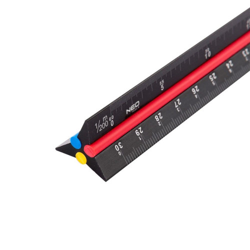 Linijka trójkątna skalówka 30 cm Neo Tools - 72-205 - NEO Tools - 1