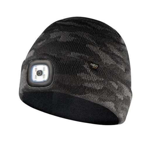 Ciepła czapka z latarką czołową LED Neo Tools CAMO Urban - 81-632 - NEO Tools - 1
