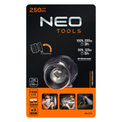Latarka czołowa 250 lm LED Neo Tools - 99-201 - NEO Tools - 4
