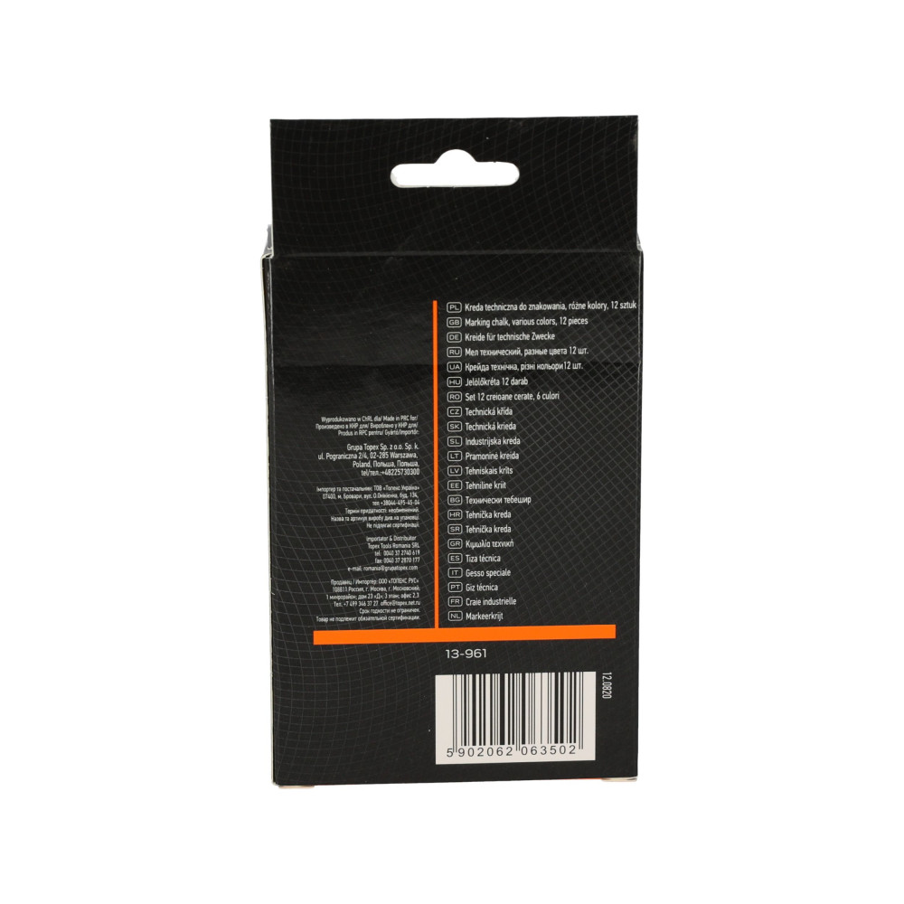 Kreda techniczna 12 szt. (różne kolory) Neo Tools - 13-961 - NEO Tools - 15