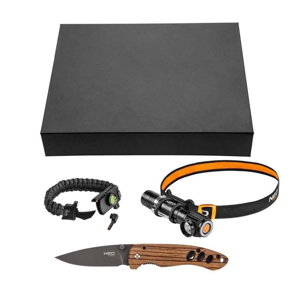 Zestaw survivalowy latarka czołowa + nóż + bransoletka Neo Tools - 63-033 - NEO Tools - 4