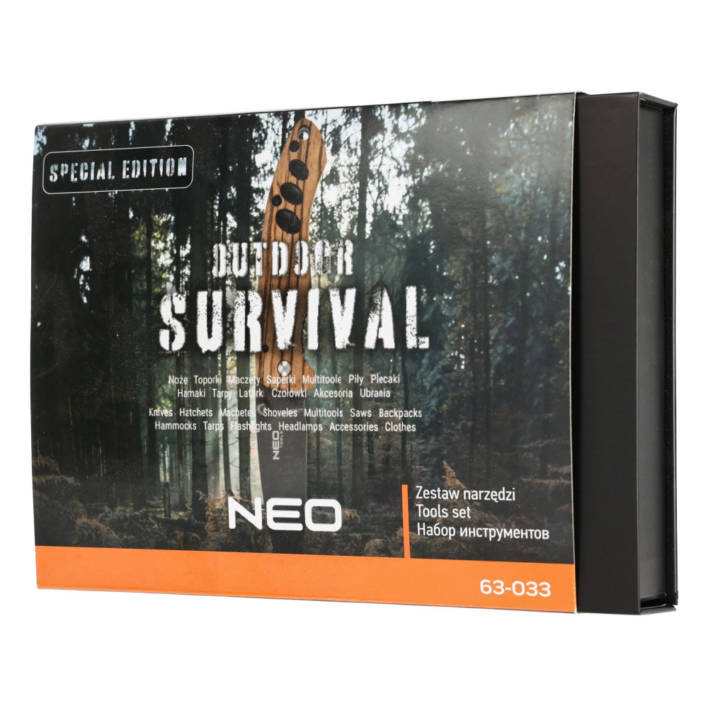 Zestaw survivalowy latarka czołowa + nóż + bransoletka Neo Tools - 63-033 - NEO Tools - 6