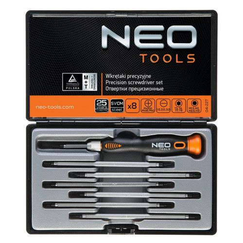 Wkrętaki precyzyjne SvCm 8 el. Neo Tools - 04-227 - NEO Tools - 1 2