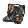 Zestaw kluczy nasadowych 1/2" 1/4" CrV 138 el. Neo Tools - 10-208 - NEO Tools - 1
