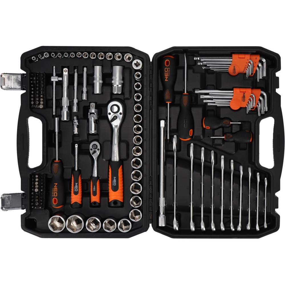 Zestaw kluczy nasadowych 1/2" 1/4" CrV 138 el. Neo Tools - 10-208 - NEO Tools - 3