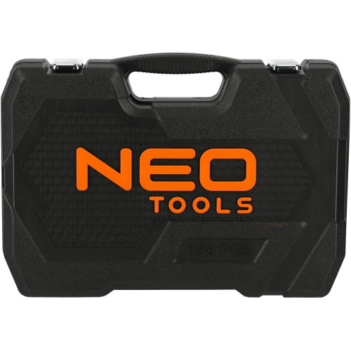 Zestaw kluczy nasadowych 1/2" 1/4" CrV 138 el. Neo Tools - 10-208 - NEO Tools - 4