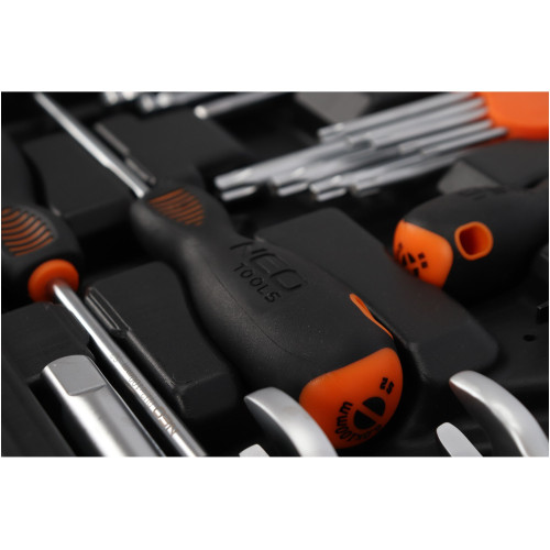 Zestaw kluczy nasadowych 1/2" 1/4" CrV 138 el. Neo Tools - 10-208 - NEO Tools - 5