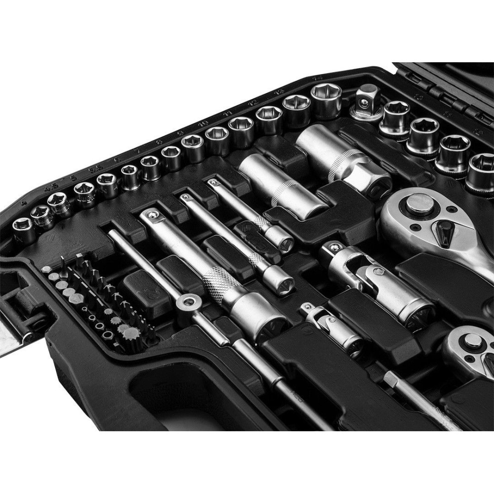 Zestaw kluczy nasadowych 1/2" 1/4" CrV 138 el. Neo Tools - 10-208 - NEO Tools - 9