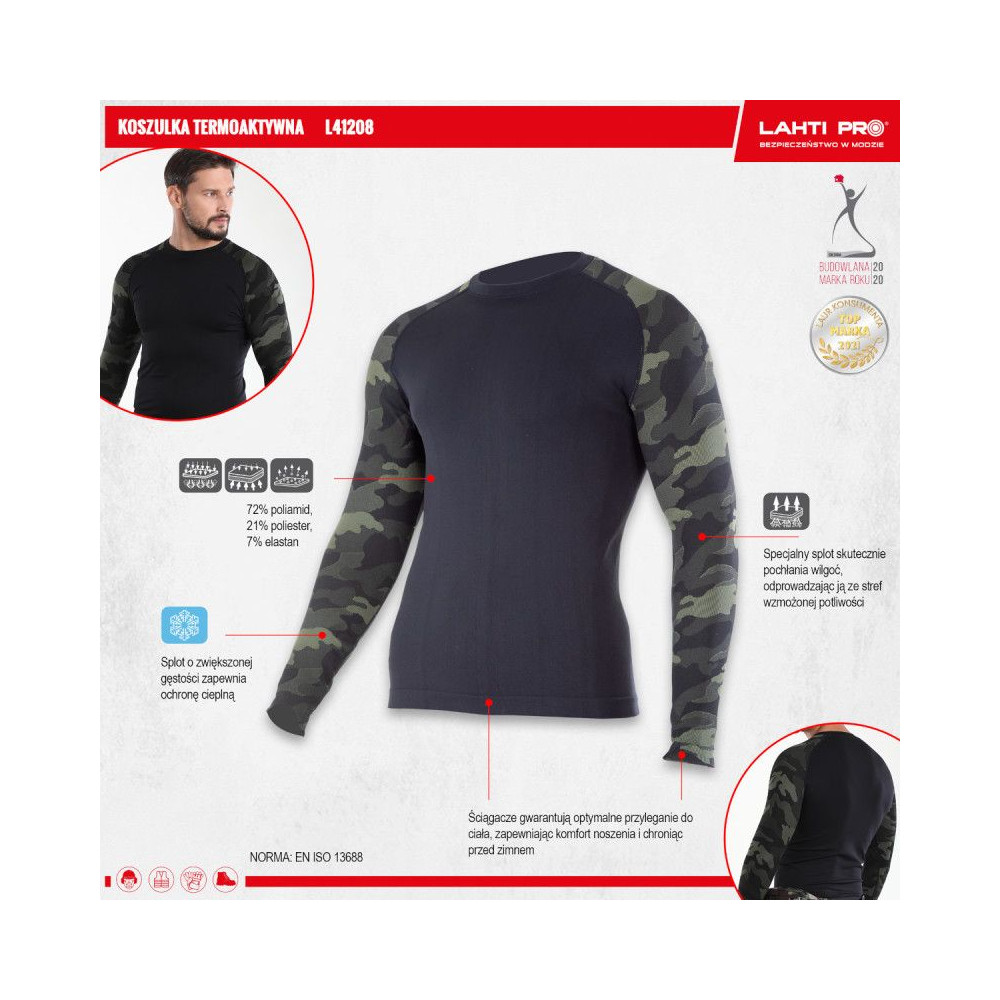 Koszulka termoaktywna moro Lahti Pro - L41208 - Lahti Pro - 5