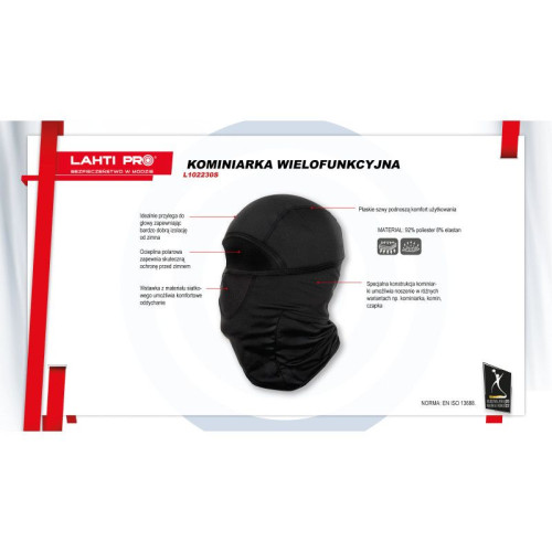 Kominiarka wielofunkcyjna ninja Lahti Pro - L102230S - Lahti Pro - 1 2