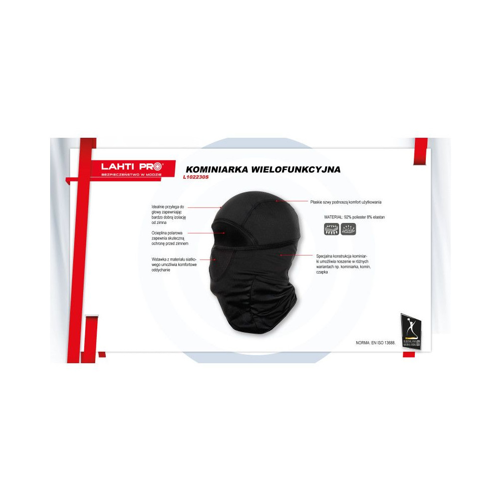 Kominiarka wielofunkcyjna ninja Lahti Pro - L102230S - Lahti Pro - 2