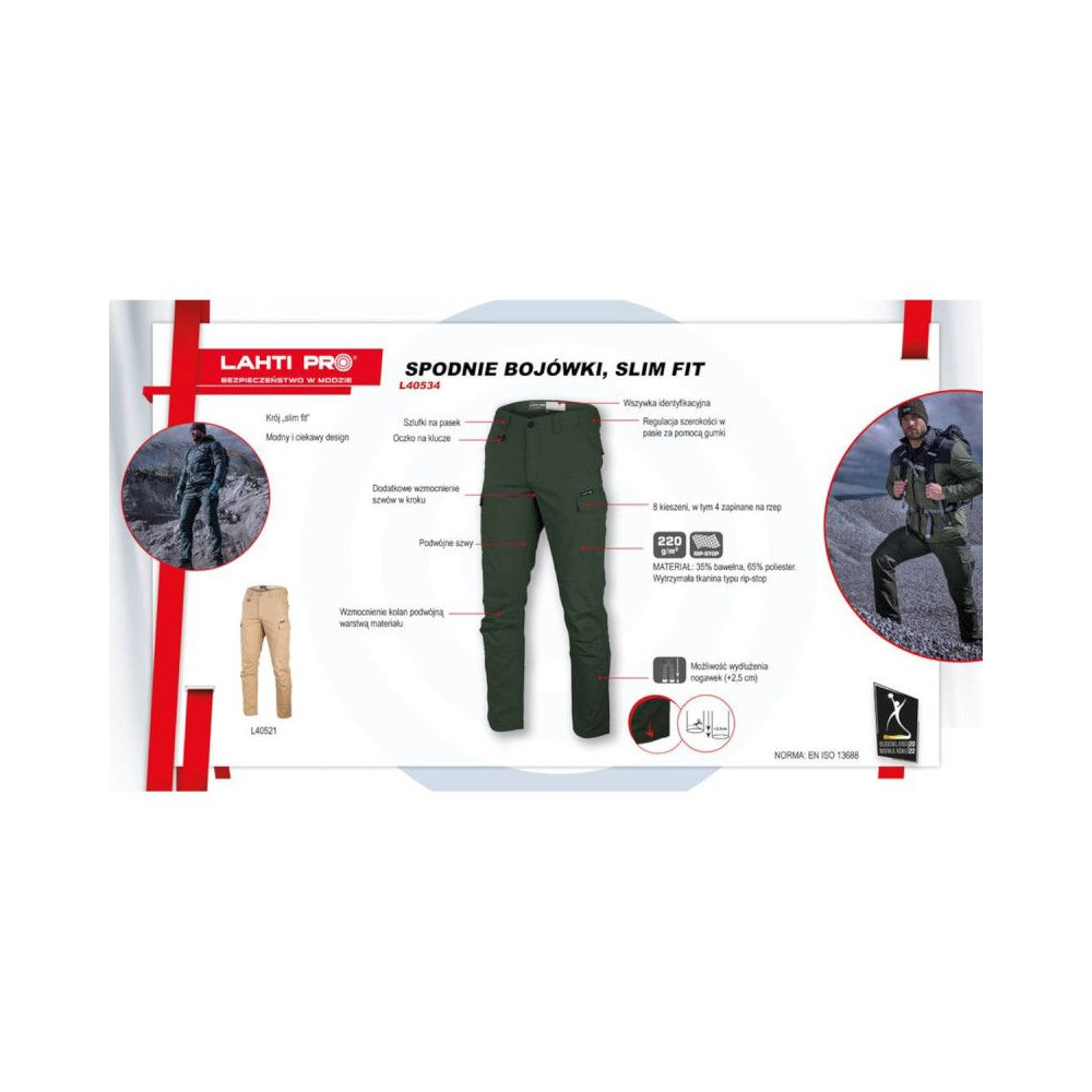 Spodnie bojówki slim fit Lahti Pro - L40534 - Lahti Pro - 9