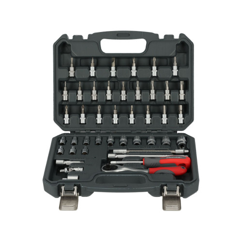 Zestaw kluczy nasadowych 1/4" 43 el. Proline - 58843 - Proline - 2
