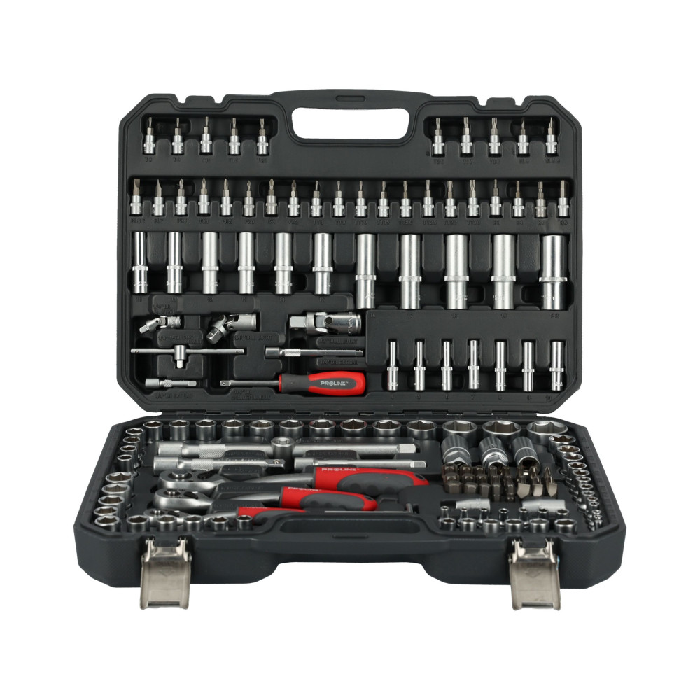 Zestaw kluczy nasadowych 1/4" 1/2" 3/8" 150 el. Proline - 588150 - Proline - 2