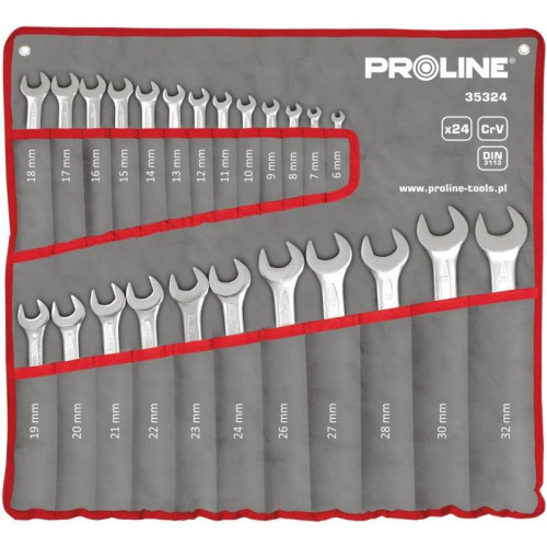 Klucze płasko-oczkowe Proline 6-32 mm 24 el. - 35324 - Proline - 1