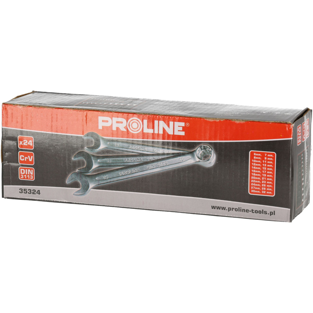 Klucze płasko-oczkowe Proline 6-32 mm 24 el. - 35324 - Proline - 6