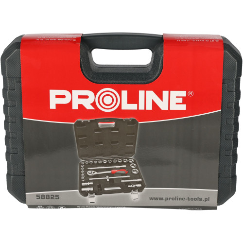 Zestaw kluczy nasadowych 1/2" 25 el. Proline - 58825 - Proline - 10