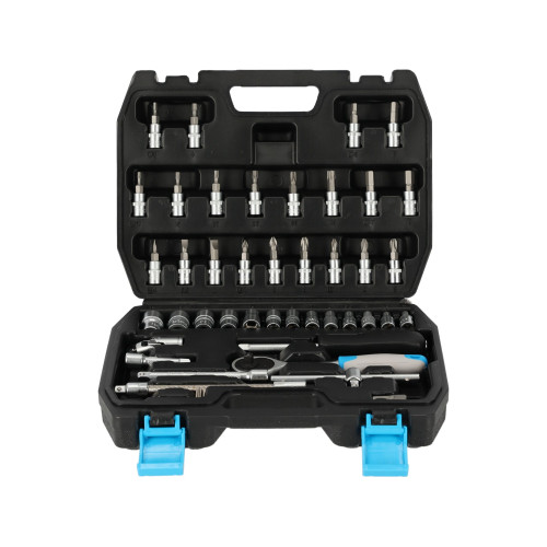 Zestaw kluczy nasadowych 1/4" 46 el. Mega - 58046 - Mega - 1 2