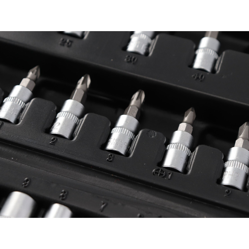 Zestaw kluczy nasadowych 1/4" 46 el. Mega - 58046 - Mega - 5