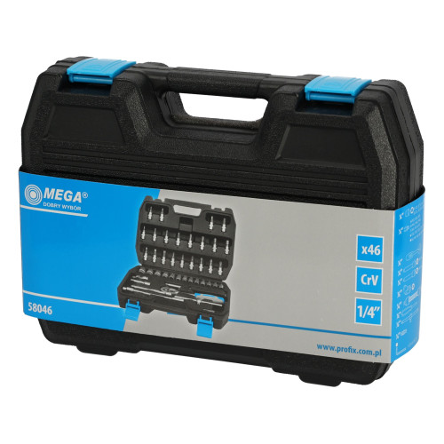 Zestaw kluczy nasadowych 1/4" 46 el. Mega - 58046 - Mega - 8