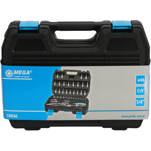 Zestaw kluczy nasadowych 1/4" 46 el. Mega - 58046 - Mega - 9