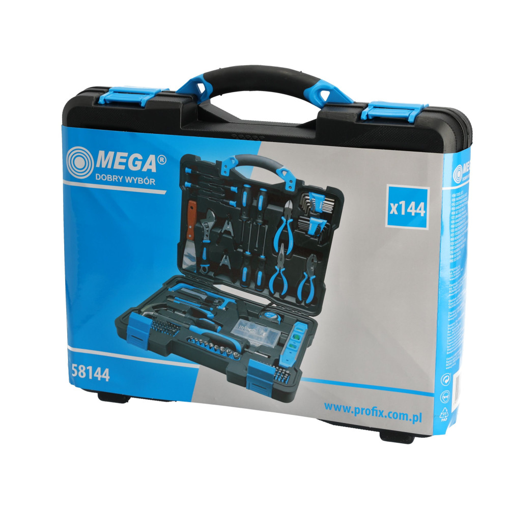 Zestaw narzędzi 144 el. Mega - 58144 - Mega - 8
