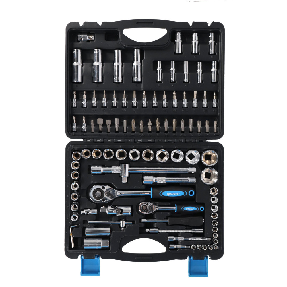 Zestaw kluczy nasadowych 1/4" 1/2"  94 el. Mega - 58094 - Mega - 3