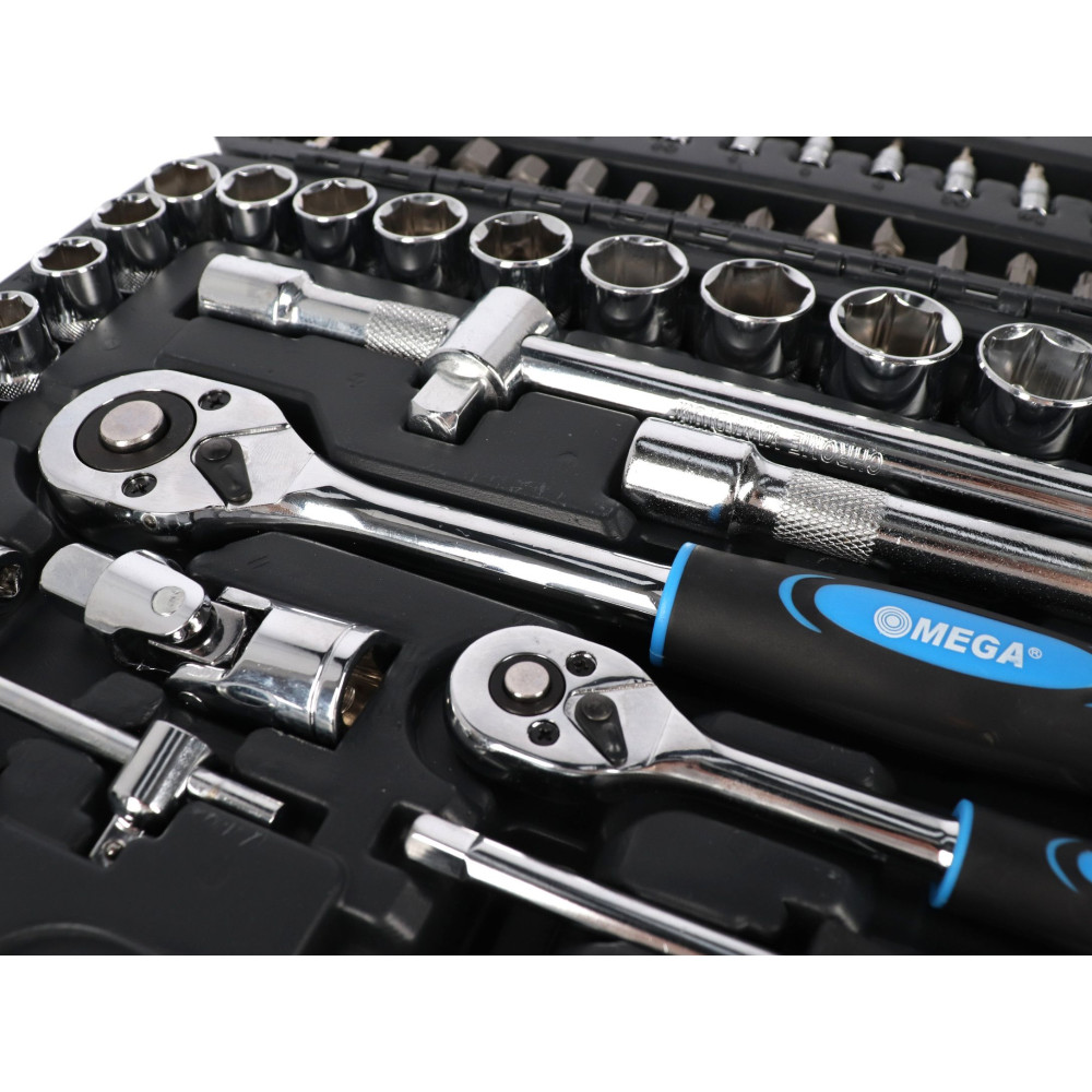 Zestaw kluczy nasadowych 1/4" 1/2"  94 el. Mega - 58094 - Mega - 5